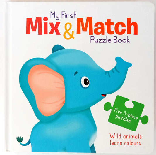 My First Mix & Match Puzzle Book: Wild Animals Learn Colour