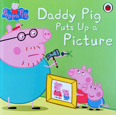 Peppa Daddy pig puts up a picture