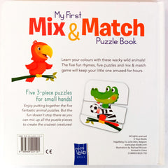 My First Mix & Match Puzzle Book: Wild Animals Learn Colour