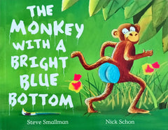 The monkey with a bright blue bottom