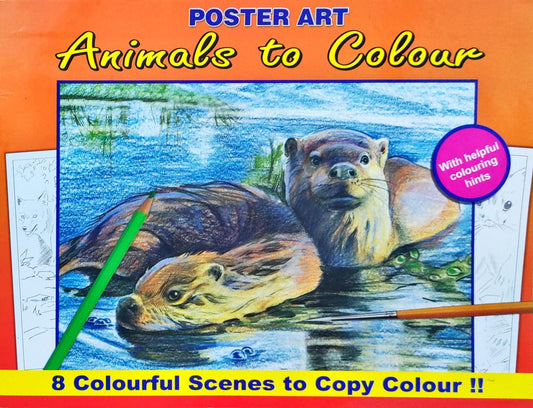 Poster Art Animas To Colour