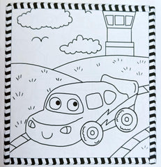 Awesome vehicles colouring book