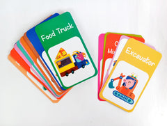 VEHICLES 30 FLASH CARDS BOX
