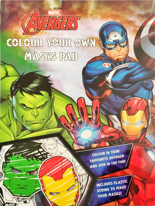 Marvel Avengers Colour Your Own Masks Pad