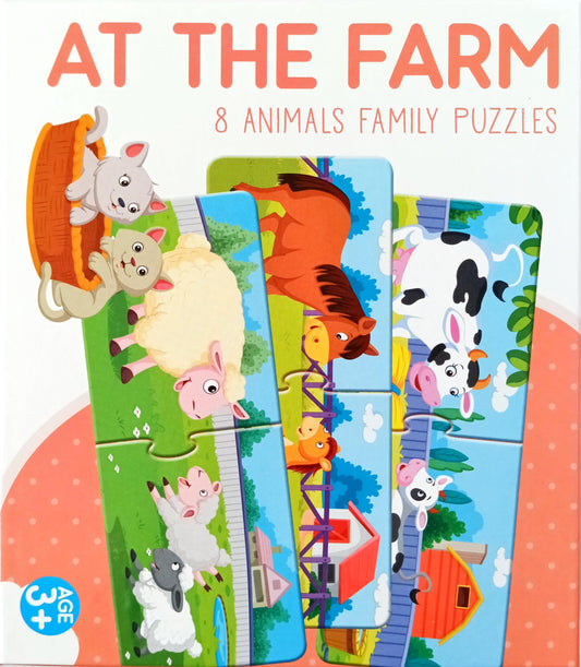 At the Farm (8 Animal Family Puzzle)