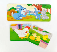 At the Farm (8 Animal Family Puzzle)