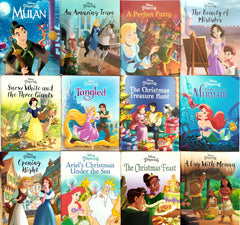 Disney Princess Mini Story Set, Age 3+ (12 Books/Pocket Size Book)