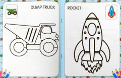 My First Vehicles Copy to colour Book