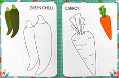 My First Vegetables Copy to Colour Book
