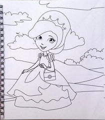 Colouring Fun Princess (With Sketch)