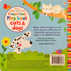 Usborne Babys Very First FingerTrail Playbook Cats & Dogs