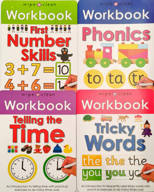 Wipe and Clean Workbook Combo (4 Books)