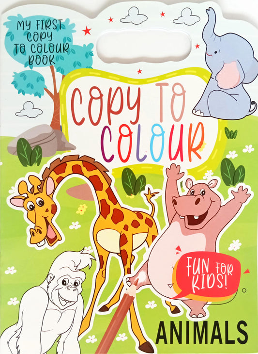 Animals Copy to Colour Book