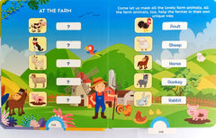 Ready For School - Animal World Slide Board Book (Push Pull)