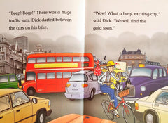 Dick Whittington gets on his Bike