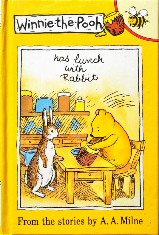 Winnie the Pooh has lunch with Rabbit