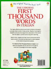 The Usborne First Thousand Words in Italian