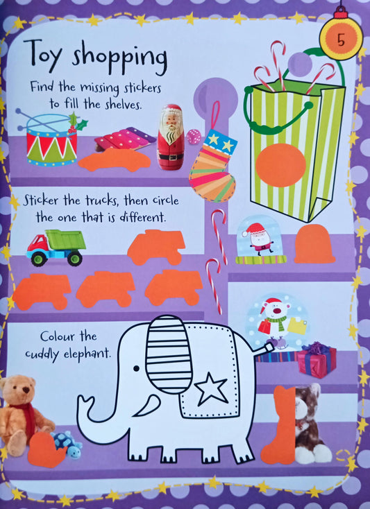 Santa's Reindeer Sticker Activity book