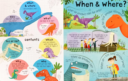 Usborne Lift the flap Question and Answers about Dinosaurs