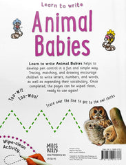 Learn To Write Animal Babies( Wipe And Clean)