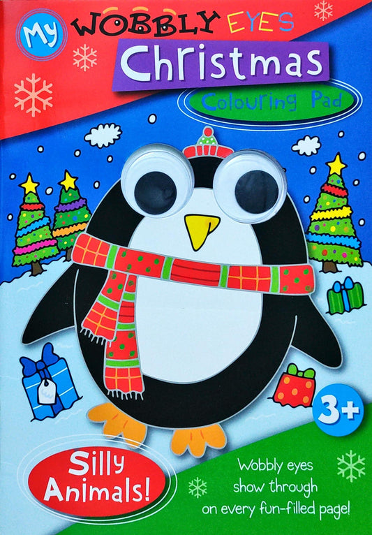 My Wobbly Eyes Christmas Colouring Pad Silly Animals