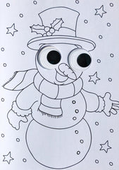 My Wobbly Eyes Christmas Colouring Pad Silly Animals