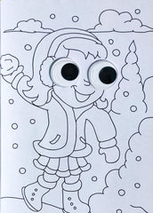 My Wobbly Eyes Christmas Colouring Pad Silly Animals