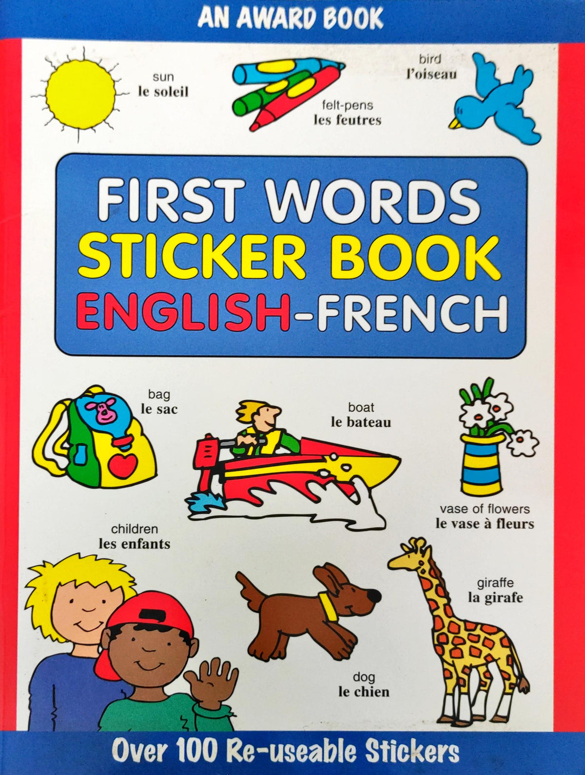 First Words English French Sticker Book