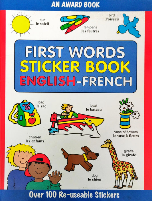 First Words English French Sticker Book