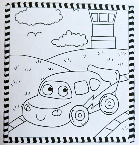 Awesome vehicles colouring book