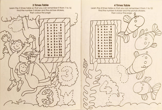 Times Tables Colouring Book
