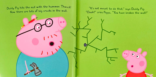 Peppa Pig daddy pig puts up a Picture