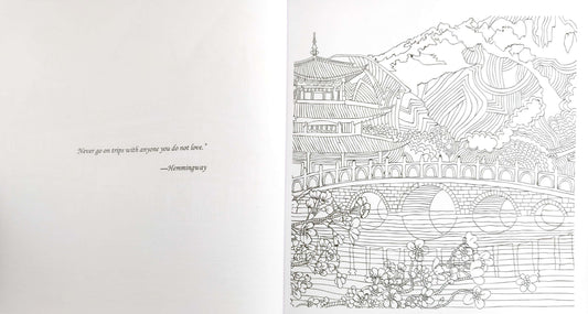 Travel Colouring book for Adults
