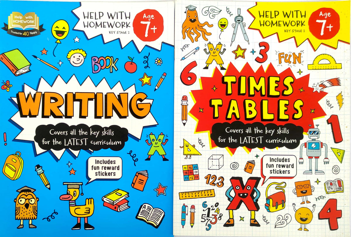 Help with Homework Writing and Times Tables Set, Age 7+ (2 Books)