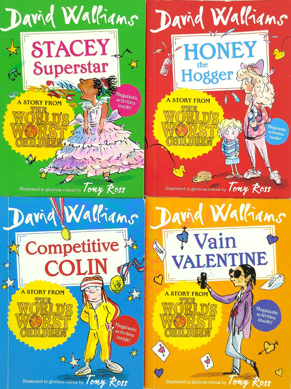 David Walliams World's Worst Children Set, Age 6+ (4 Books/Pocket SIze Book)