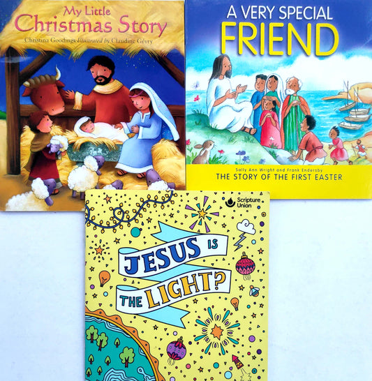 Christmas & Easter Story Set, Age 3+ (3 Books/Pocket Size Book)