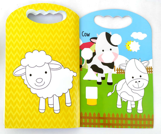 Farm Animals Colouring & Sticker Book
