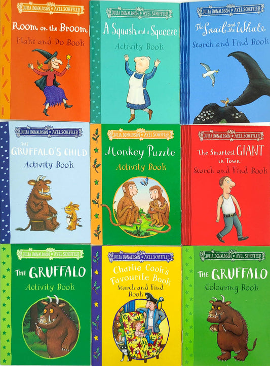 Julia Donaldson Activity Book Set, Age 3+ (9 Books/Pocket Size Book)