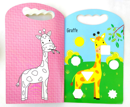Jungle Animals Colouring & Sticker Book
