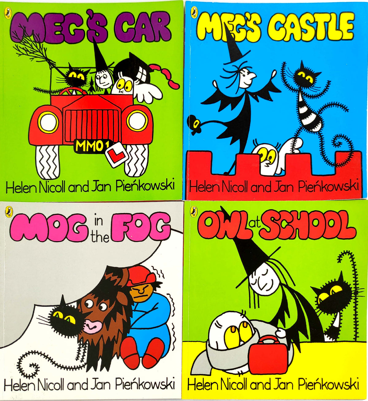 Meg and Mog Story Set 2 (Helen Nicoll & Jan Pienkowski), Age 3+ (4 Books)