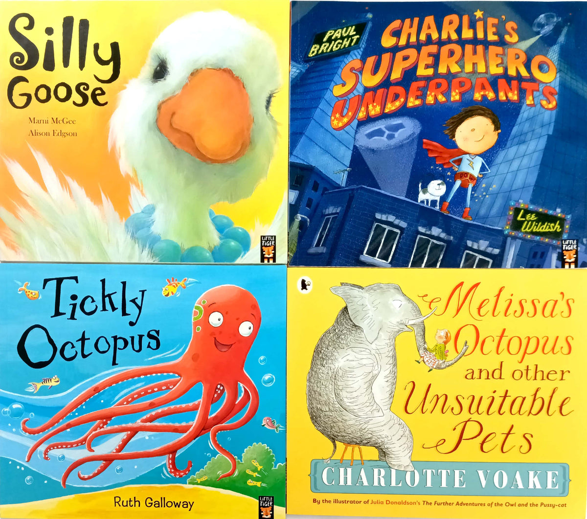 Funny Animal Picture Book Set, Age 3+ (4 Books)