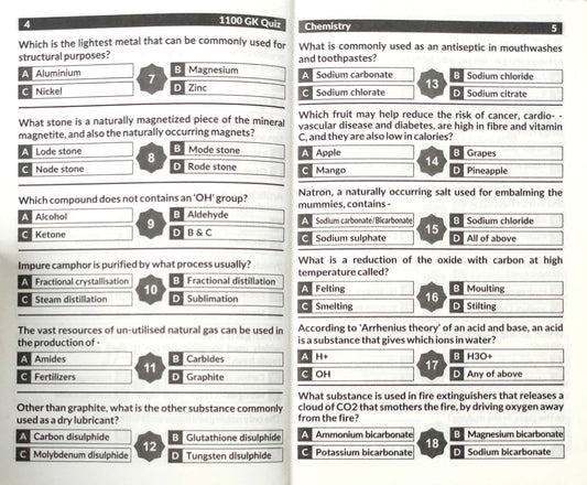 Chemistry (1100 GK Quiz)