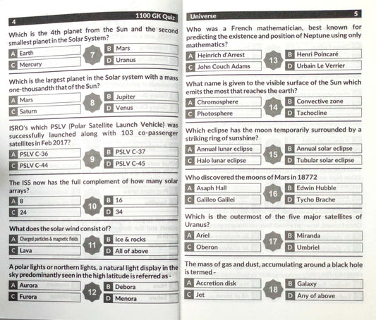 Universe (1100 GK Quiz)