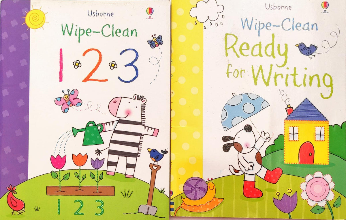 Usborne Wipe and Clean Combo (2 Books)