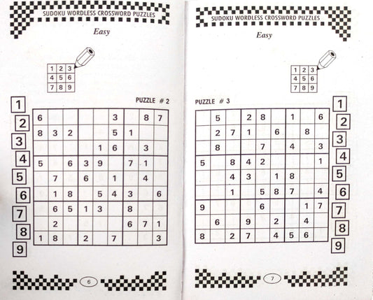 Mind Zooming Sudoku Wordless Crossword Puzzles (Easy)