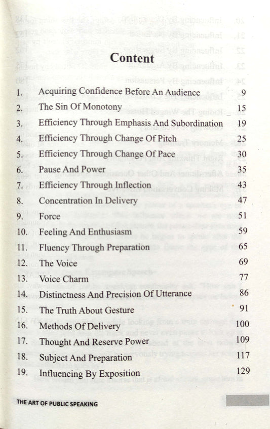 The Art of Public Speaking (Dale Carnegie)