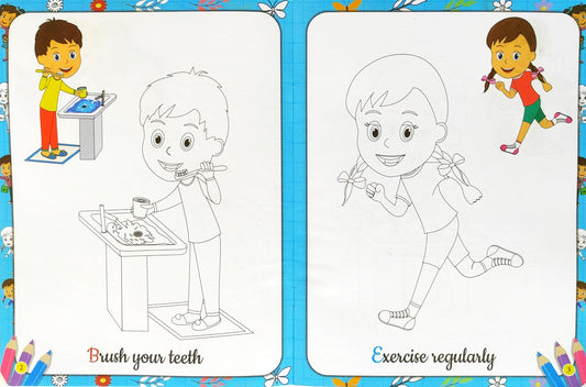 My First Good Habits Copy to Colour Book