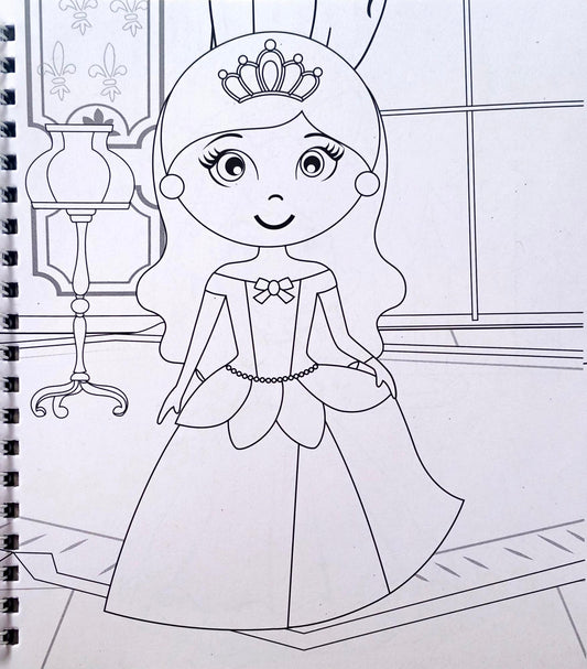 Colouring Fun Princess (With Sketch)