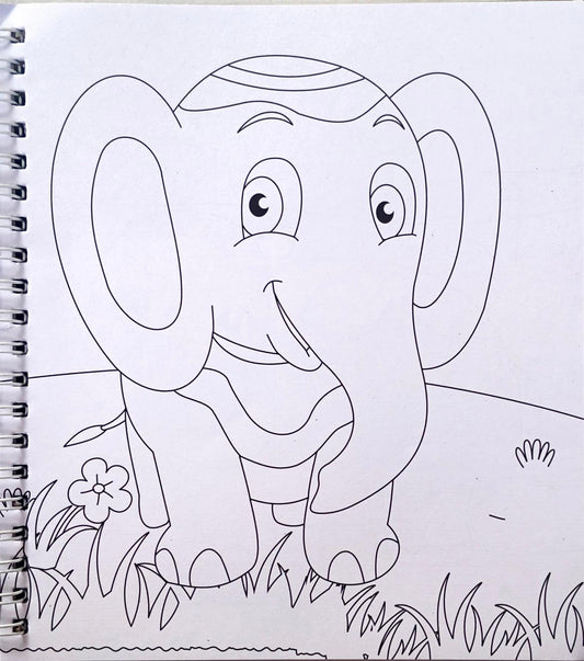 Colouring Fun Animals (With Sketch)