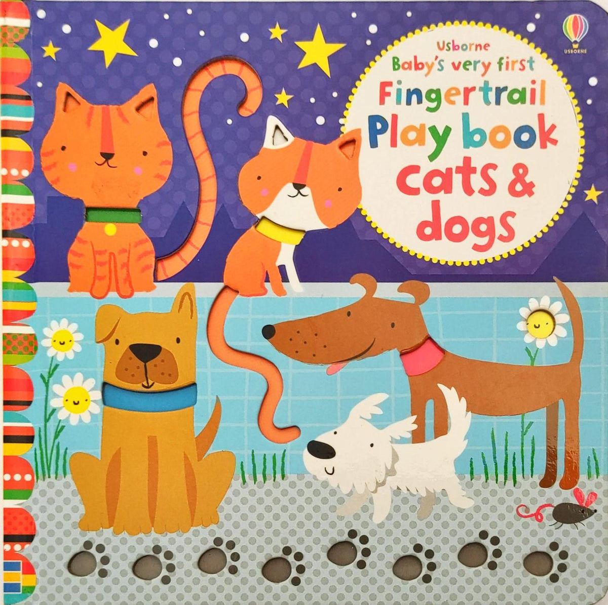 Usborne Babys Very First FingerTrail Playbook Cats & Dogs